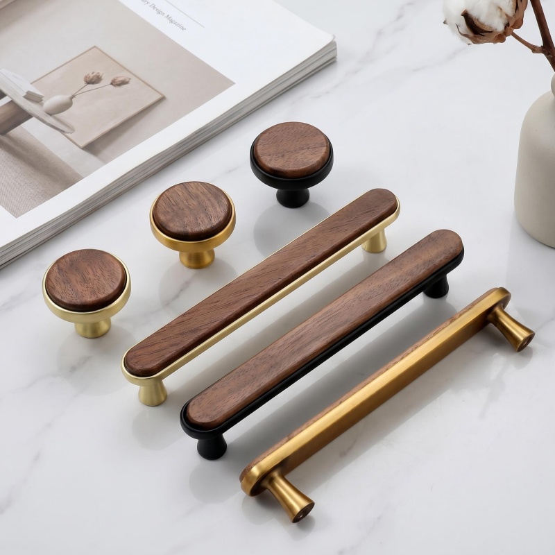 Japanese Furniture Hardware - مقابض خزائن المطبخ اليابانية من خشب