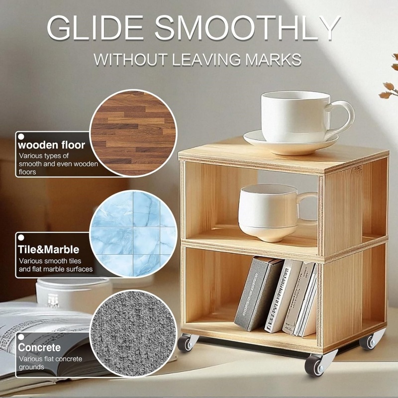 2/4 قطع عجلات دعم سفلية جديدة  - مراجعة Furniture Hardware Types وسعره